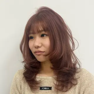 セミロング llwy所属・名古屋デザイン SOLAのヘアスタイル