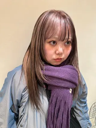 ロング カラー SALOWIN  梅田茶屋町店所属・梅田/ベージュカラー /ブリーチカラーのヘアスタイル