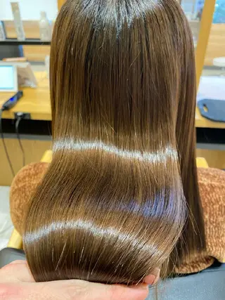 セミロング カラー 曲がるレイヤーカット モテカラー/SYUNのヘアスタイル