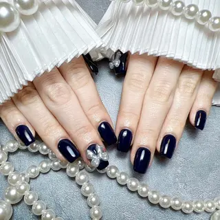 ネイル RAFFINE 月🦋🩵のネイルデザイン