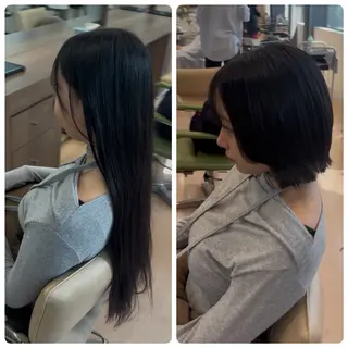 ショート CONAN｜レイヤー ボブ／ハイトーンのヘアスタイル