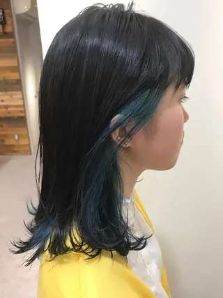 ミディアム カラー ri saのヘアスタイル