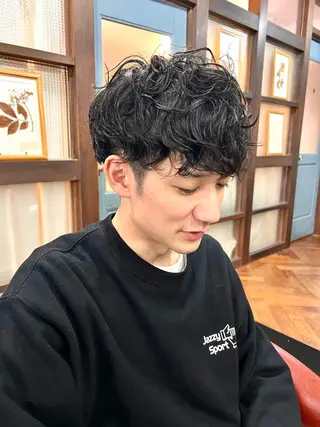 ショート パーマ メンズ stylist田口 祐歩のヘアスタイル