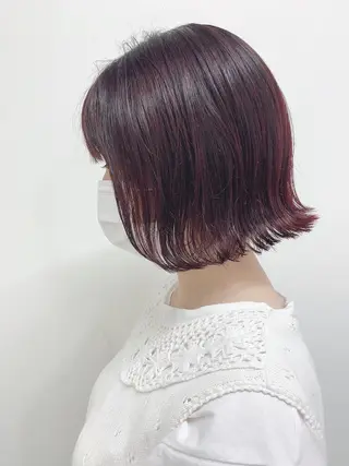 ショート カラー 色白に見える暗髪 梅田・増田のヘアスタイル