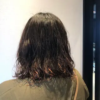 セミロング パーマ 杉田 竜希のヘアスタイル
