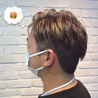 ショート カラー メンズ 🌺ウルフカット職人 新垣渚🐺のヘアスタイル