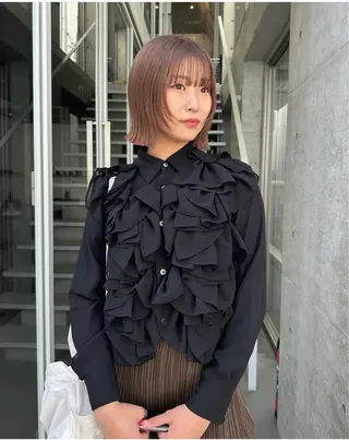 ミディアム カラー ヘアアレンジ 🎀透明感カラーෆ 🪄Maikoのヘアスタイル