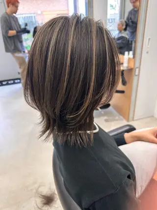 ミディアム GOAT_茅ヶ崎 キシ サクラのヘアスタイル