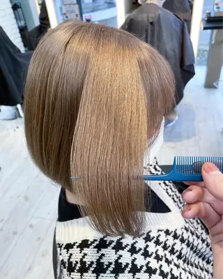 ミディアム カラー 鈴木直之/ハイトーン /ボブ/美髪矯正のヘアスタイル