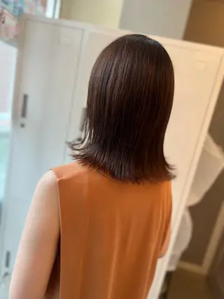 ミディアム カラー 艶グレージュカラー 美髪特化美容師のヘアスタイル