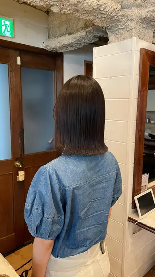 ミディアム ボブ/縮毛矯正/レイ ヤー♡Natsukiのヘアスタイル