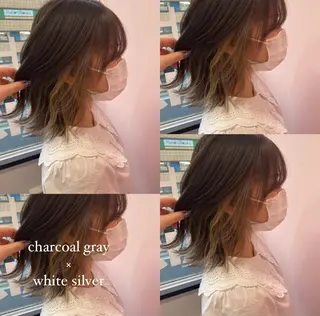 ミディアム カラー パーマ ヘアアレンジ メンズ キッズ RIYA❤︎ Aujuaソムリエのヘアスタイル