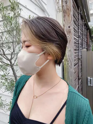 ショート カラー IVORY.所属・🟩白髪ぼかし/ボブ /ショートヘア/大司のヘアスタイル