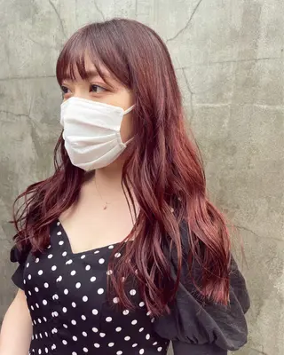 ロング カラー ヘアアレンジ 髪質改善カラー&TR 縮毛矯正/弱酸性矯正のヘアスタイル