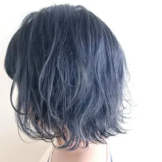 ミディアム カラー グランジヘア 無造作ヘアHYUGAのヘアスタイル