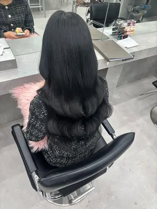 ロング カラー ヘアアレンジ メンズ シールエクステ🎀 羽エクステ🌙しぇるのヘアスタイル