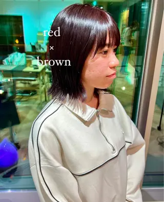 ミディアム 加納千華 /ボブ/ぱつっとボブのヘアスタイル