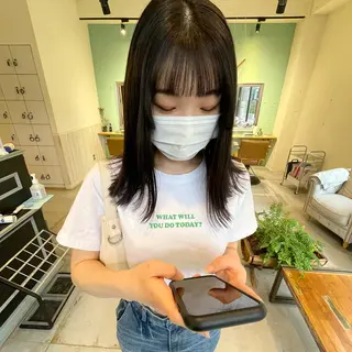 ミディアム カラー スナコザワ レナのヘアスタイル