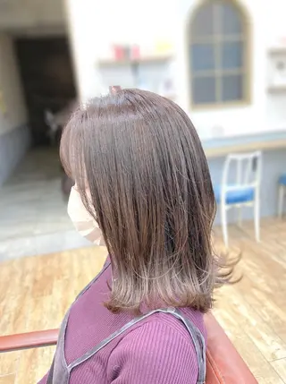 ミディアム カラー 菅原 綾のヘアスタイル