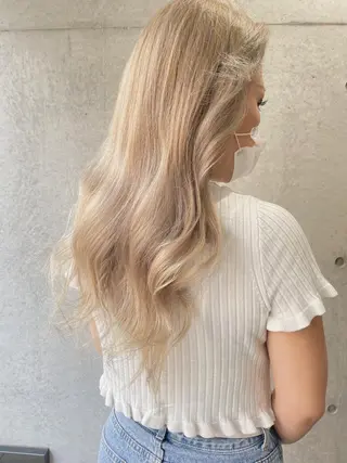 ロング カラー レイヤー/ブリーチ ♥️【木坂 桃歌】のヘアスタイル