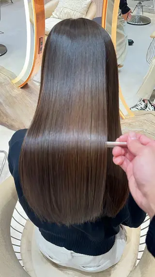 ロング カラー レイヤー❣️縮毛矯正 川村利幸のヘアスタイル