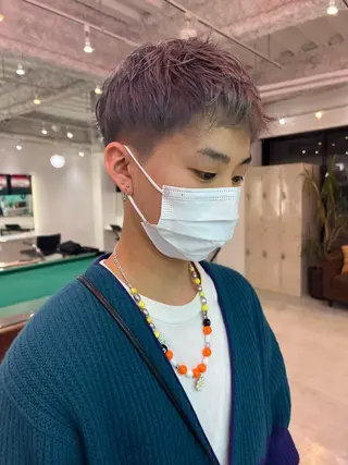 ショート カラー メンズ 🧨ブリーチー×ボブ レイヤー💎じゅえるのヘアスタイル