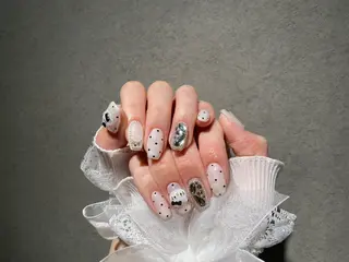 ネイル I-nailロング /ワンホン/キラキラのネイルデザイン