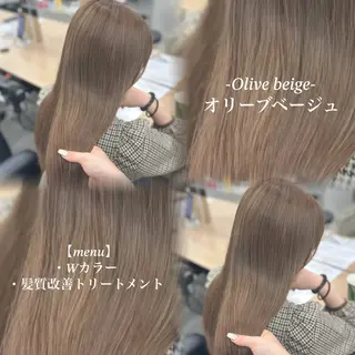 ロング カラー NAMI🤎ブラウン &ミルクティー🤍のヘアスタイル