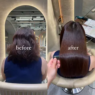 ミディアム 🦋美髪矯正、髪質 改善のプロ🦋アオイのヘアスタイル