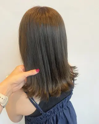 ミディアム カラー パーマ ヘアアレンジ メンズ 透明感カラー／ 新潟万代/池野里衣のヘアスタイル