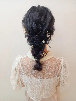 セミロング ヘアアレンジ bright所属・miku ヘアセット/着付けのヘアスタイル