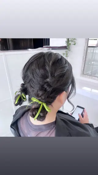 セミロング 松井凜花𐙚𓍯 ヘアアレンジ/ツヤ髪のヘアスタイル