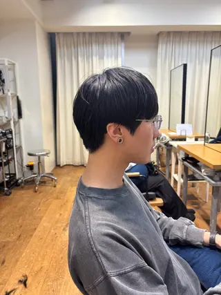 メンズ ボブ/レイヤー/ 梅田/天野川奈緒のヘアスタイル