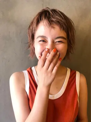 ショート カラー パーマ ヘアアレンジ メンズ キッズ ネイル マツエク・マツパ tatsumi/ボブ ウルフ/レイヤーのヘアスタイル