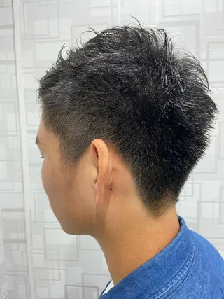 ショート メンズ カットパーマ✂️ 小坂田玲亜のヘアスタイル