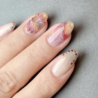 ネイル Rainbow nailsくろちゃんのネイルデザイン