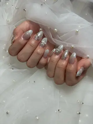 ミディアム 🎀韓国ネイル/ キラキラネイル専門店のネイルデザイン