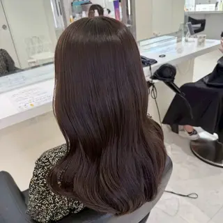 セミロング カラー ♡艶髪ブラウン himi♡のヘアスタイル