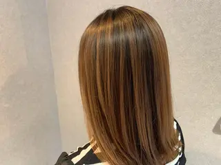 セミロング カラー 山本 貴弘のヘアスタイル