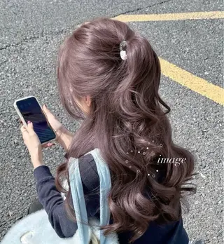 ロング 淡色ラベンダー♡ ニーナ🎀🦙のヘアスタイル