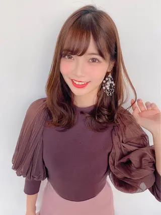 セミロング カラー ヘアアレンジ 女性が憧れる ショート/角田愛和のヘアスタイル