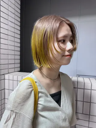 ミディアム カラー パーマ ヘアアレンジ メンズ casey mayuのヘアスタイル