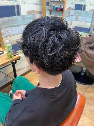 パーマ メンズ 🎀ブリーチなし カラーyui🎀のヘアスタイル