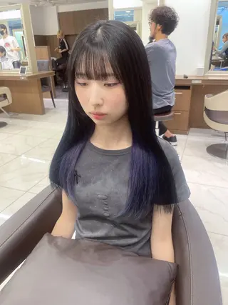 セミロング カラー 福島成美/髪質改善 縮毛矯正/カラーのヘアスタイル