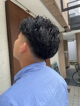 ショート パーマ メンズ MATSURI BASE.AWAJIのヘアスタイル