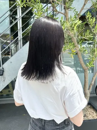 ミディアム カラー 鈴木弥月/大人ボブ× 透明感カラーのヘアスタイル