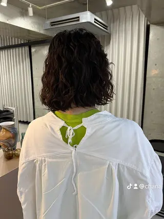 ミディアム カラー パーマ 表参道/髪質改善・ 透明感 colorのヘアスタイル