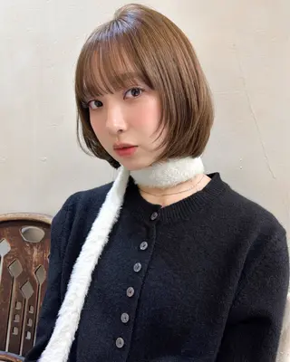 ショート カラー MINX青山店所属・結莉/ボブ/ 縮毛矯正のヘアスタイル