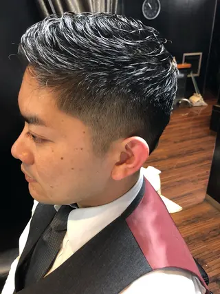 ショート パーマ メンズ HIRO GINZA BARBER SHOP 大阪所属・木村 りきのヘアスタイル