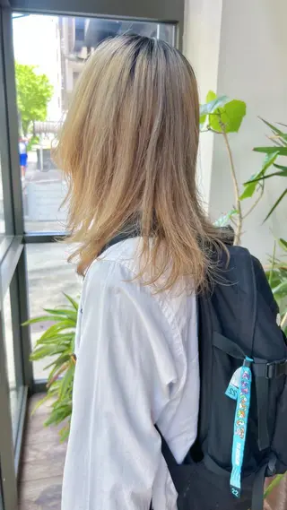 ロング カラー メンズ メンズパーマ/フェ ザーパーマ/古川晴輝のヘアスタイル